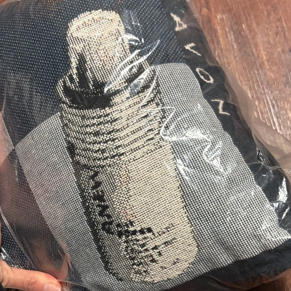 Avon Tapestry Pillow Lipstick ANEW Decorative Navy And Black Square 14.5x14.5